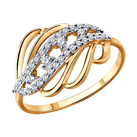 Кольцо Diamant - Золото 585, Фианит (арт. 51-110-01025-1)