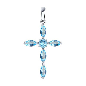 Подвеска SOKOLOV - Серебро 925, Топаз (арт. 92030508)