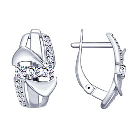 Серьги SOKOLOV - Серебро 925, Фианит (арт. 94022935)