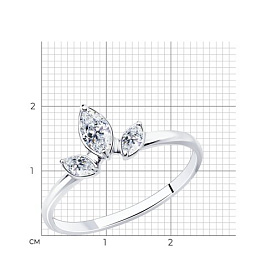 Кольцо SOKOLOV - Серебро 925, Фианит (арт. 94013489)