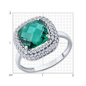 Кольцо SOKOLOV - Серебро 925, Кварц, Фианит (арт. 92014658)