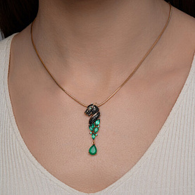 Подвеска SOKOLOV - Серебро 925, Агат, Фианит (арт. 92030806)