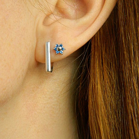 Серьга Галатея - Серебро 925, Фианит (арт. 3008.9)