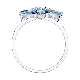 Кольцо SOKOLOV - Серебро 925, Топаз, Фианит (арт. 92014567)