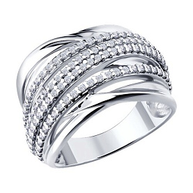 Кольцо SOKOLOV - Серебро 925, Фианит (арт. 94014851)