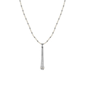 Колье Фиделис - Серебро 925, Жемчуг имитация (арт. XGI01647w-Rd)