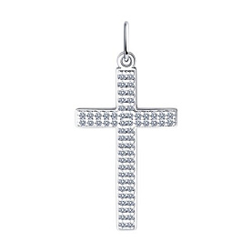 Подвеска SOKOLOV - Серебро 925, Фианит (арт. 94030202)