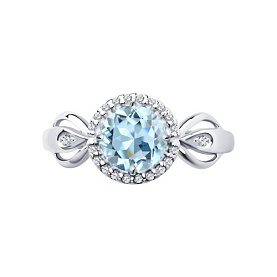 Кольцо SOKOLOV - Серебро 925, Топаз, Фианит (арт. 92011673)