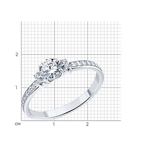 Кольцо Diamant - Серебро 925, Фианит (арт. 94-110-01556-1)