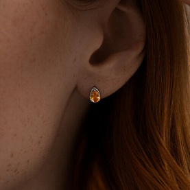 Серьги SOKOLOV - Серебро 925, Цитрин (арт. 92022551)