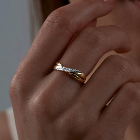 Кольцо SOKOLOV - Золото 375, Фианит (арт. 31-110-00963-1)