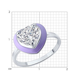 Кольцо SOKOLOV - Серебро 925, Фианит, Эмаль (арт. 94014468)