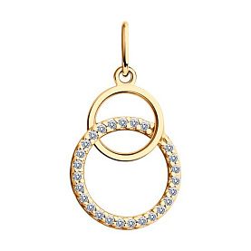 Подвеска SOKOLOV - Серебро 925, Фианит (арт. 93030594)