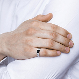 Кольцо SOKOLOV - Серебро 925, Фианит, Эмаль (арт. 94011323)