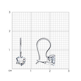 Серьги SOKOLOV - Серебро 925, Фианит (арт. 94020577)