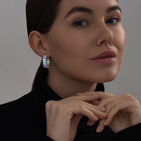 Серьги SOKOLOV - Серебро 925, Фианит (арт. 94025318)