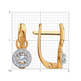 Серьги SOKOLOV - Золото 375, Фианит (арт. 029897-4)