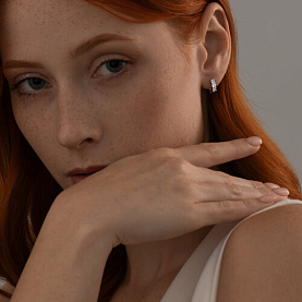 Серьги SOKOLOV - Серебро 925, Фианит (арт. 94021704)