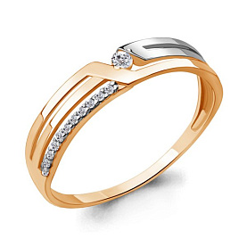 Кольцо Аквамарин - Золото 375, Фианит (арт. 64395А.8)