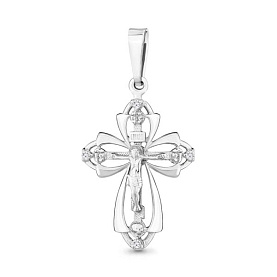 Подвеска Аквамарин - Серебро 925, Фианит (арт. 20741А.5)