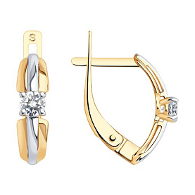 Серьги SOKOLOV - Золото 375, Фианит (арт. 027898-4)