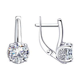 Серьги SOKOLOV - Серебро 925, Фианит (арт. 94023356)
