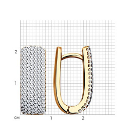 Серьги Diamant - Серебро 925, Фианит (арт. 93-120-01764-1)