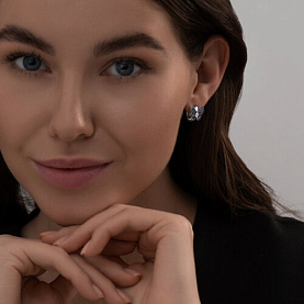 Серьги SOKOLOV - Серебро 925, Фианит (арт. 94025908)