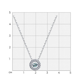 Колье SOKOLOV - Серебро 925, Бриллианит, Фианит (арт. 94071515)