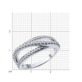 Кольцо SOKOLOV - Серебро 925, Фианит (арт. 94013862)