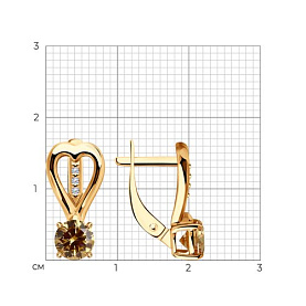 Серьги Diamant - Серебро 925, Фианит (арт. 93-120-01551-2)