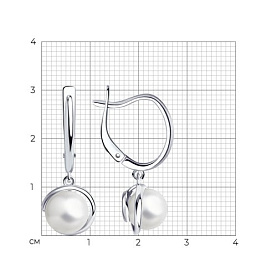 Серьги SOKOLOV - Серебро 925, Жемчуг имитация (арт. 94024746)