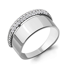 Кольцо Аквамарин - Серебро 925, Фианит (арт. 68683А.5)