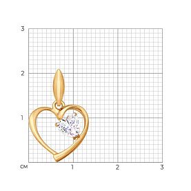 Подвеска SOKOLOV - Золото 375, Фианит (арт. 034796-4)