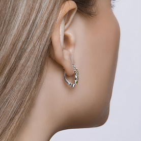 Серьги SOKOLOV - Серебро 925, Фианит, Хризолит (арт. 92021780)