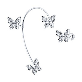 Серьга SOKOLOV - Серебро 925, Фианит (арт. 94170325)