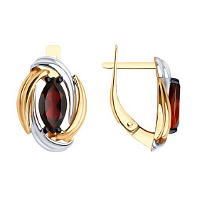 Серьги Diamant - Золото 585, Гранат (арт. 51-320-02475-2)