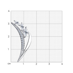 Брошь Diamant - Серебро 925, Фианит (арт. 94-140-00669-1)