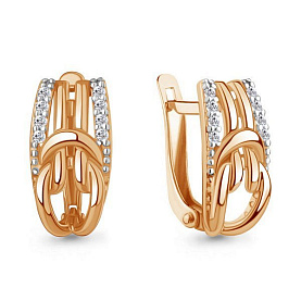 Серьги Аквамарин - Серебро 925, Фианит (арт. 49975А.6)