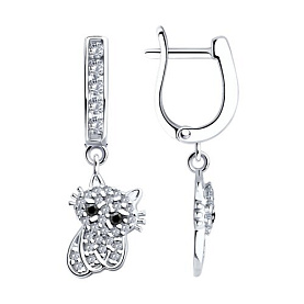 Серьги SOKOLOV - Серебро 925, Фианит (арт. 94026100)