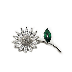 Брошь Кабаровских - Серебро 925, Фианит, Эмаль (арт. 5-9009-7913)