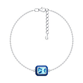 Браслет SOKOLOV - Серебро 925, Фианит, Эмаль (арт. 94051519)