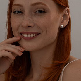 Серьги SOKOLOV - Серебро 925, Бриллиант (арт. 87020053)