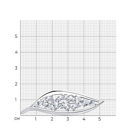 Брошь SOKOLOV - Серебро 925, Фианит (арт. 94040118)