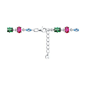 Браслет SOKOLOV - Серебро 925, Синтетический рубин, Фианит (арт. 94051241)