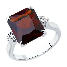 Кольцо SOKOLOV - Серебро 925, Синтетический ситалл , Фианит (арт. 92011270)