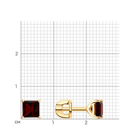 Серьги SOKOLOV - Серебро 925, Гранат (арт. 92025320)