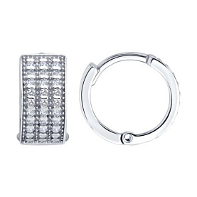 Серьги SOKOLOV - Серебро 925, Фианит (арт. 94027070)