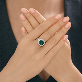 Кольцо SOKOLOV - Серебро 925, Кварц, Фианит (арт. 92014658)