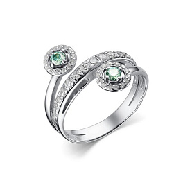 Кольцо Дар - Серебро 925, Муассанит, Фианит (арт. К-3855рс167300)